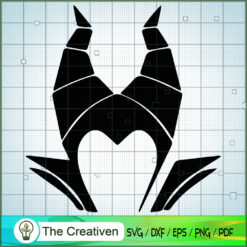 Maleficent Head Shadow Vector SVG Cut File for Cricut & Silhouette