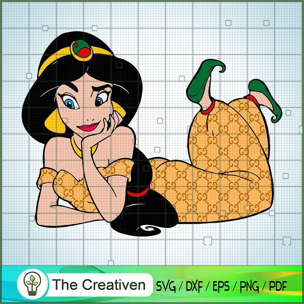 Gucci Jasmine Princess SVG, Disney Princess SVG, Luxury Brand SVG 1 Gucci Jasmine Princess SVG, Disney Princess SVG, Luxury Brand SVG