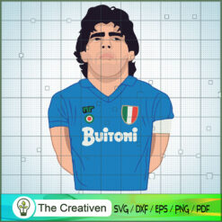 Maradona in Italy SVG, Diego Maradona SVG, Soccer Argentina SVG