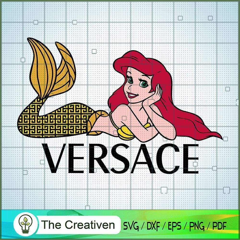 Ariel Mermaid Versace Luxury SVG Cut File for Cricut & Silhouette 1 Ariel Mermaid Versace Luxury SVG Cut File for Cricut & Silhouette