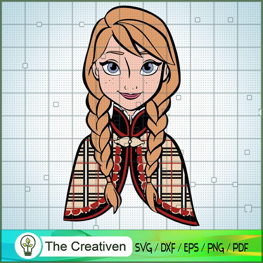 Anna Princess Burberry SVG, Disney Princess SVG, Luxury Brand SVG 1 Anna Princess Burberry SVG, Disney Princess SVG, Luxury Brand SVG