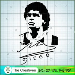 Maradona Diego Signature SVG, Diego Maradona SVG, Soccer Argentina SVG