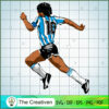 Maradona Legend Run SVG, Diego Maradona SVG, Soccer Argentina SVG 3 Maradona008 01 copy
