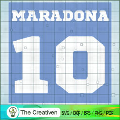 D10S Maradona Diego SVG, Diego Maradona SVG, Soccer Argentina SVG
