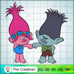 Best Friends Branch And Poppy SVG Cut File for Cricut & Silhouette