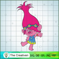 Cute Queen Poppy SVG Cut File for Cricut & Silhouette
