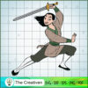 Mulan Swordsmanship SVG Cut File for Cricut & Silhouette 3 26 copy 66