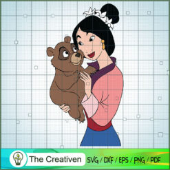 Cute Mulan And Bear SVG Cut File for Cricut & Silhouette