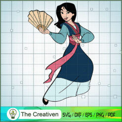 Mulan Fan Martial Arts SVG Cut File for Cricut & Silhouette