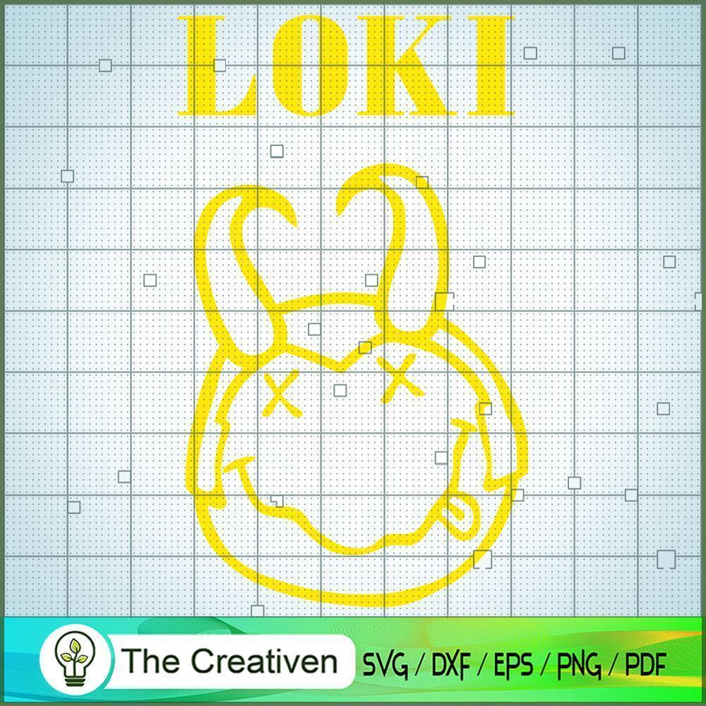 Yellow Loki Head SVG Cut File for Cricut & Silhouette 1 Yellow Loki Head SVG Cut File for Cricut & Silhouette