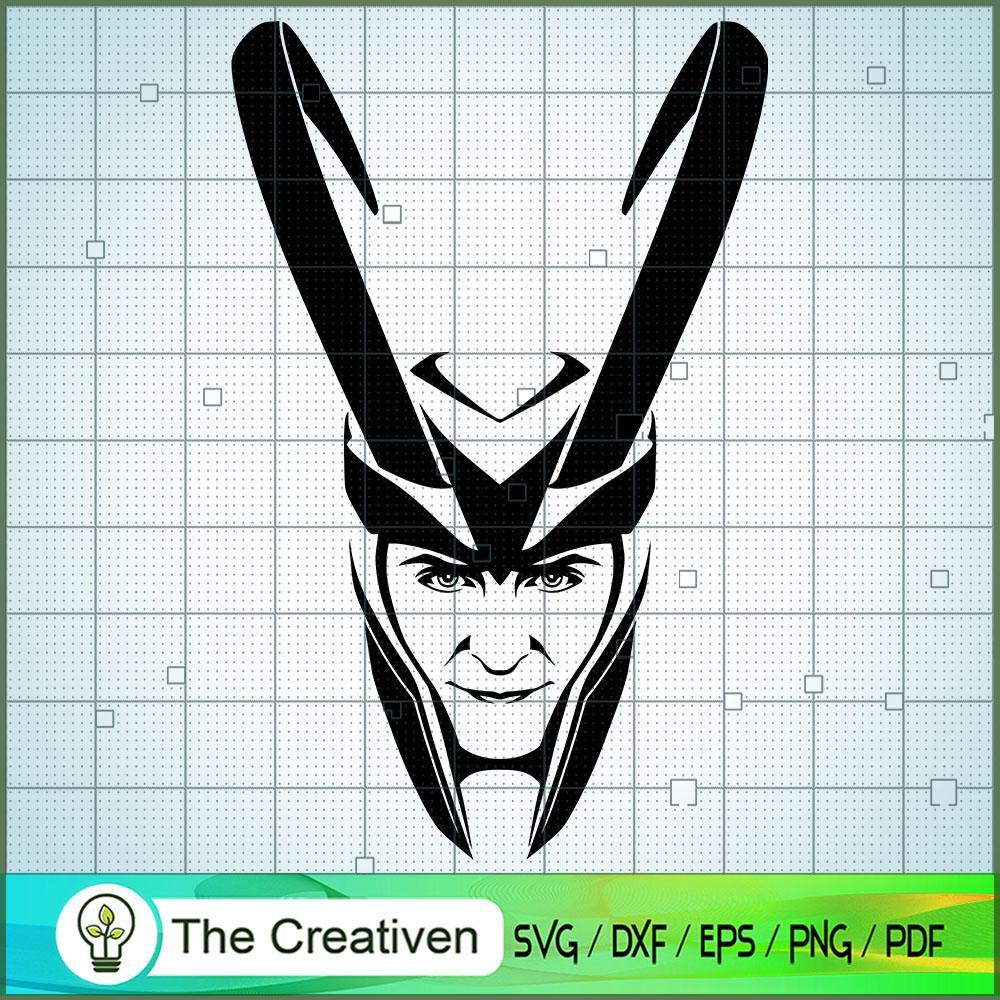 Loki Head SVG Cut File for Cricut & Silhouette 1 Loki Head SVG Cut File for Cricut & Silhouette