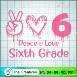 Back to School Peace Love Si SVG Cut File for Cricut