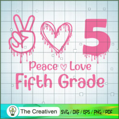 Back to School Peace Love Fi SVG Cut File for Cricut Design 24732
