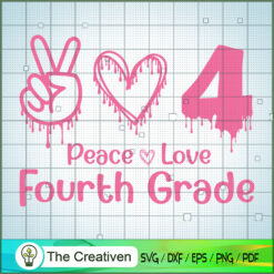 Back to School Peace Love Fo SVG Cut File for Cricut