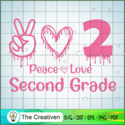 Back to School Peace Love Se SVG Cut File for Cricut