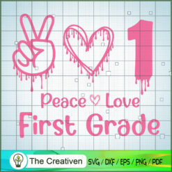 Back to School Peace Love Fi SVG Cut File for Cricut Design 24728