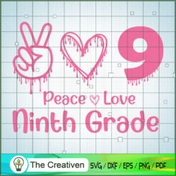 Back to School Peace Love Ni SVG Cut File for Cricut