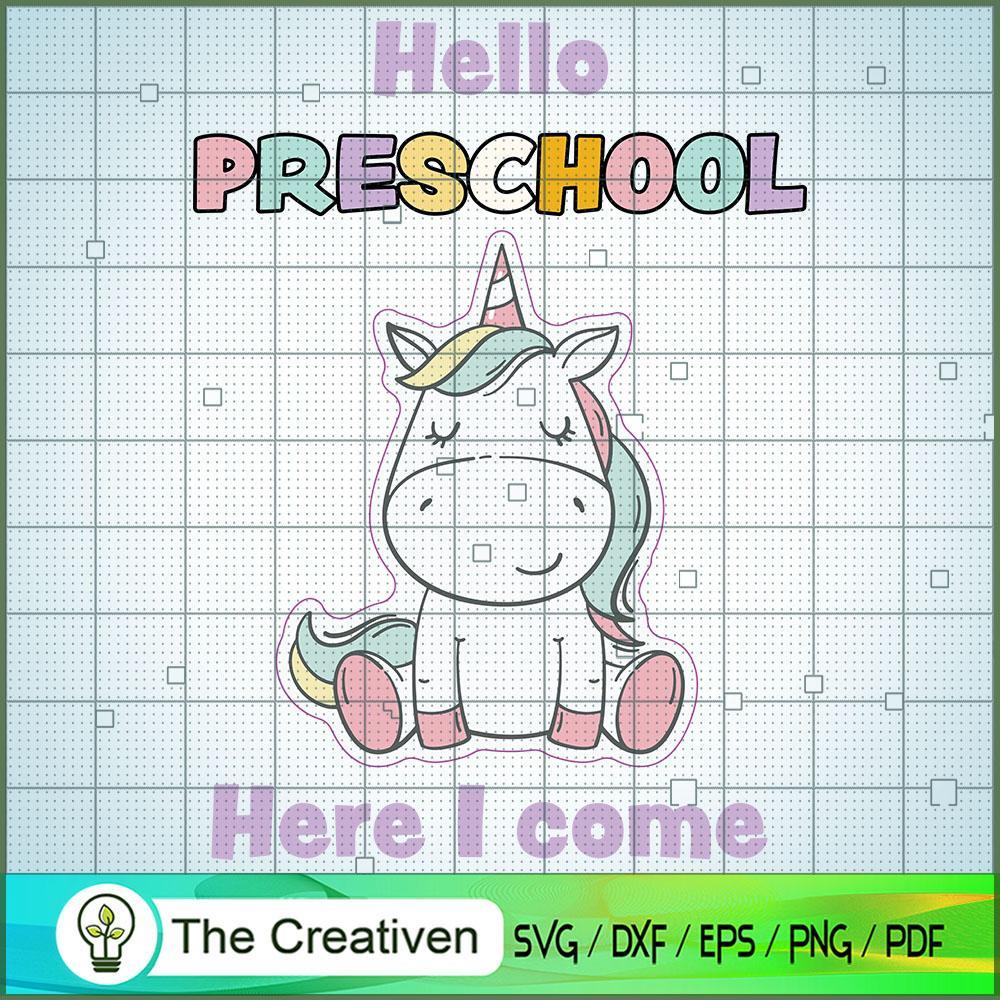 Hello Preschool Here I Come SVG Cut File for Cricut 1 Hello Preschool Here I Come SVG Cut File for Cricut