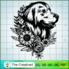 Floral Golden Retriever SVG, Dog Breeds SVG, Flower SVG 3 96 copy 11