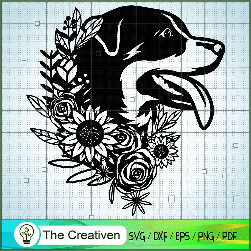Floral Dog Rottweiler SVG, Dog Breeds SVG, Flower SVG 1 Floral Dog Rottweiler SVG, Dog Breeds SVG, Flower SVG