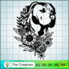 Pitbull Dog with Flowers and Plants SVG, Dog Breeds SVG, Flower SVG 3 102 copy 9