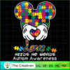 Autism Mickey Head SVG, Autism SVG, Mickey Disney SVG