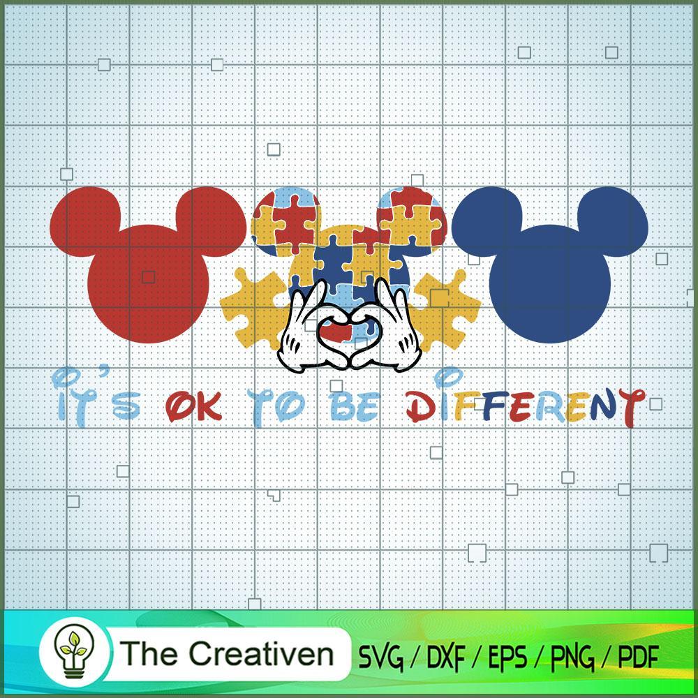 Mickey Head It's OK To Be Different SVG, Autism SVG, Mickey Disney SVG 1 Mickey Head It's OK To Be Different SVG, Autism SVG, Mickey Disney SVG
