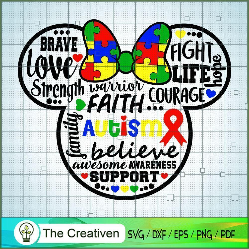 Minnie Autism Quotes SVG, Autism SVG, Mickey Disney SVG 1 Minnie Autism Quotes SVG, Autism SVG, Mickey Disney SVG