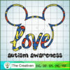 Mickey Love Autism Awareness SVG, Autism SVG, Mickey Disney SVG