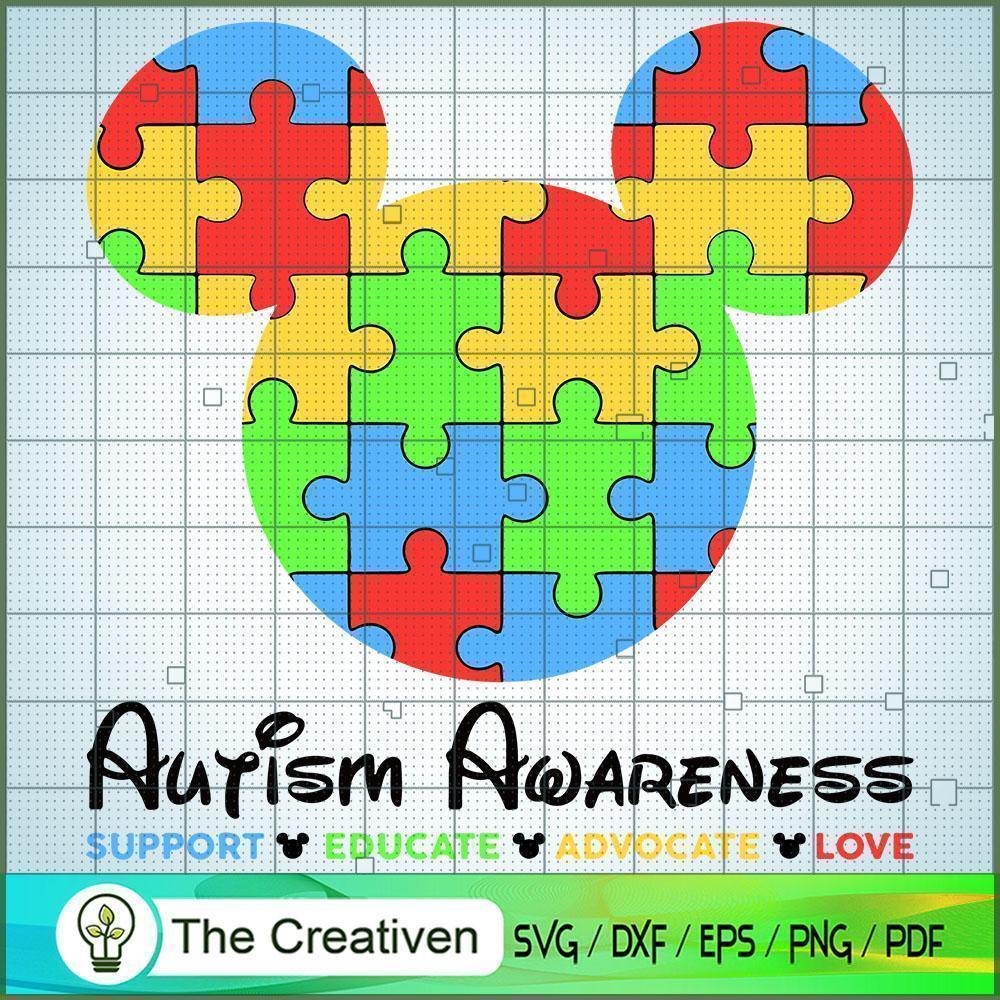 Mickey Autism Awareness SVG, Autism SVG, Mickey Disney SVG 1 Mickey Autism Awareness SVG, Autism SVG, Mickey Disney SVG