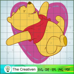 Pooh Heart Funny SVG, Winnie The Pooh SVG, Disney Cartoon SVG
