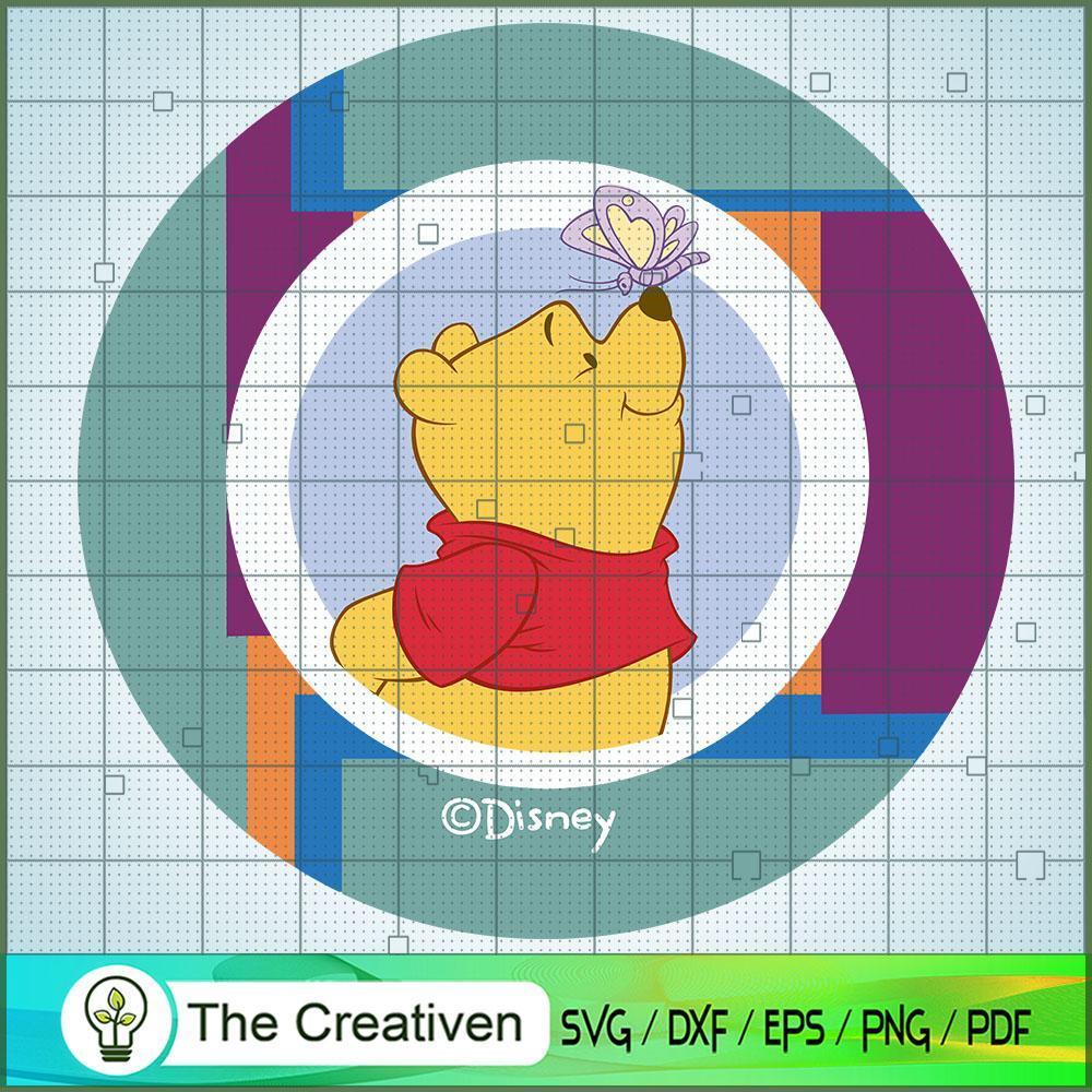 Circle Colorful Winnie The Pooh SVG Cut File for Cricut & Silhouette 1 Circle Colorful Winnie The Pooh SVG Cut File for Cricut & Silhouette