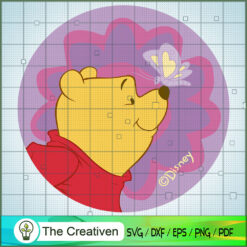 Pooh And Butterfly SVG, Winnie The Pooh SVG, Disney Cartoon SVG