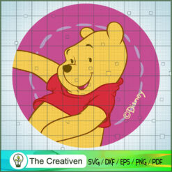 Circle Logo Winnie The Pooh SVG Cut File for Cricut & Silhouette