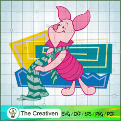 Funny Piglet Wear A Scarf SVG Cut File for Cricut & Silhouette