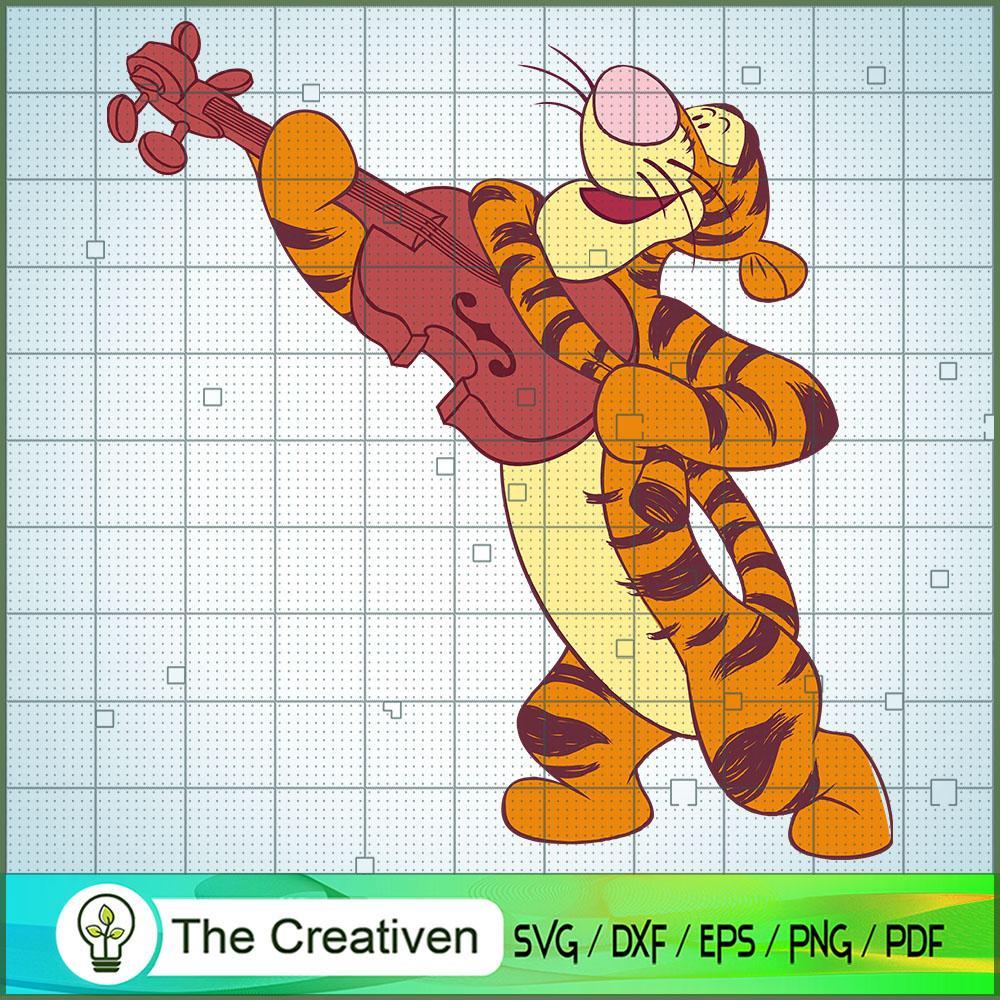 Tigger Play Violin SVG, Winnie The Pooh SVG, Disney Cartoon SVG 1 Tigger Play Violin SVG, Winnie The Pooh SVG, Disney Cartoon SVG