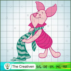 Piglet Scarf SVG Cut File for Cricut & Silhouette