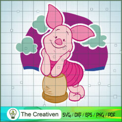 Cute Piglet Drum SVG Cut File for Cricut & Silhouette