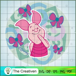 Piglet Flower SVG Cut File for Cricut & Silhouette