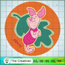 Piglet Circle Logo Chestnut SVG Cut File for Cricut & Silhouette