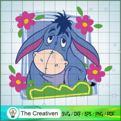 Eeyore Flower Window SVG, Winnie The Pooh SVG, Disney Cartoon SVG