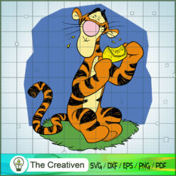Tigger Eat Clean Background SVG Cut File for Cricut & Silhouette