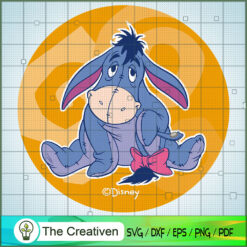 Circle Disney Logo Eeyore SVG, Winnie The Pooh SVG, Disney Cartoon SVG