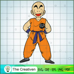 Krillin SVG, Cartoon SVG, Dragon Ball SVG