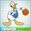 Donald Duck Play Basketball 2 SVG, Cartoon SVG, Donald Duck SVG