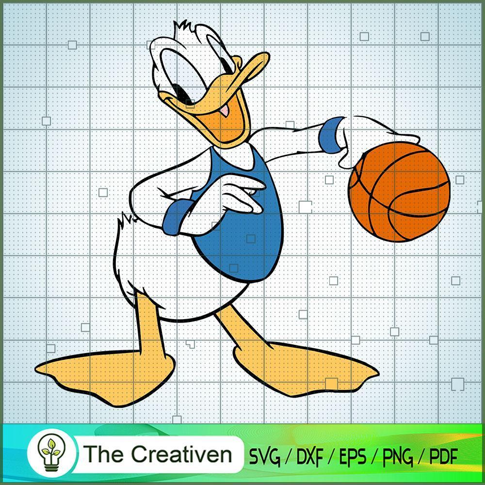 Donald Duck Play Basketball 2 SVG, Cartoon SVG, Donald Duck SVG 1 Donald Duck Play Basketball 2 SVG, Cartoon SVG, Donald Duck SVG