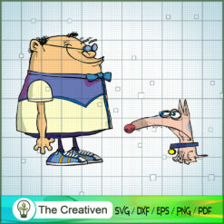 Dog and Man SVG, Cartoon SVG, Atomic Betty SVG