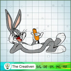 Bugs Bunny Eat Carrot SVG Cut File for Cricut & Silhouette