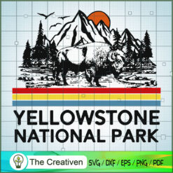 Yellowstone National Park Vintage SVG, Yellowstone SVG, Cowboy SVG