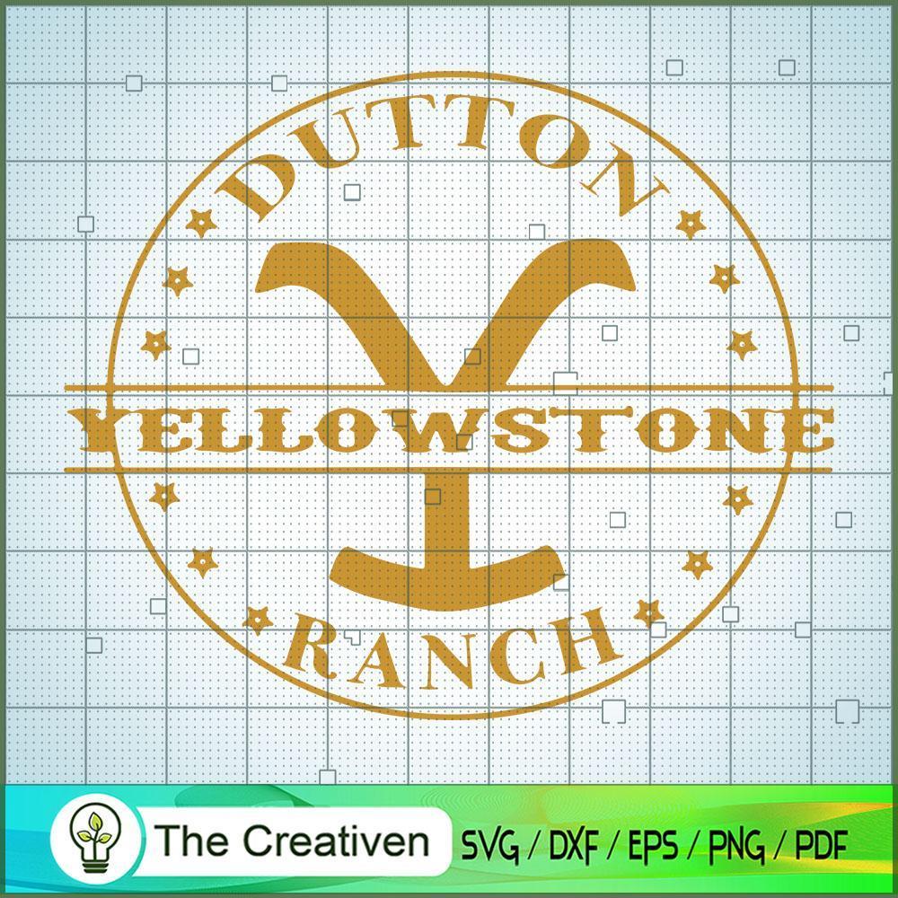 Circle Logo Yellowstone SVG, Yellowstone SVG, Cowboy SVG 1 Circle Logo Yellowstone SVG, Yellowstone SVG, Cowboy SVG